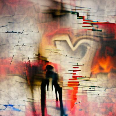 Expressive Abstract Artwork of Lost Love