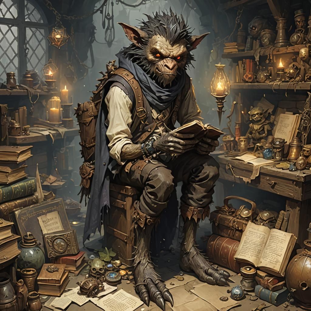 Grimble Sootshadow: Reclusive Bugbear Urchin in Matte Painti...