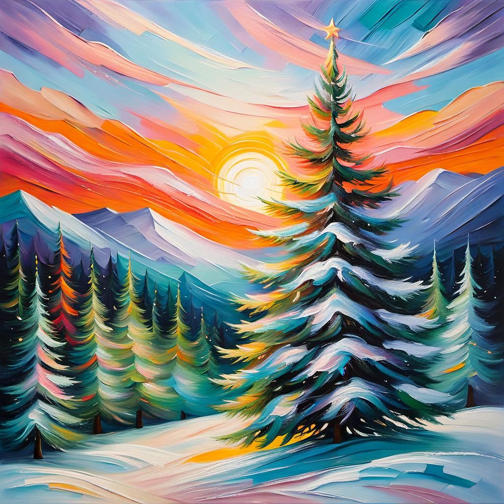 Dreamy Winter Christmas Tree