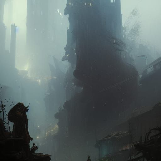 Dark Fantasy Masterpiece in Complementary Colors