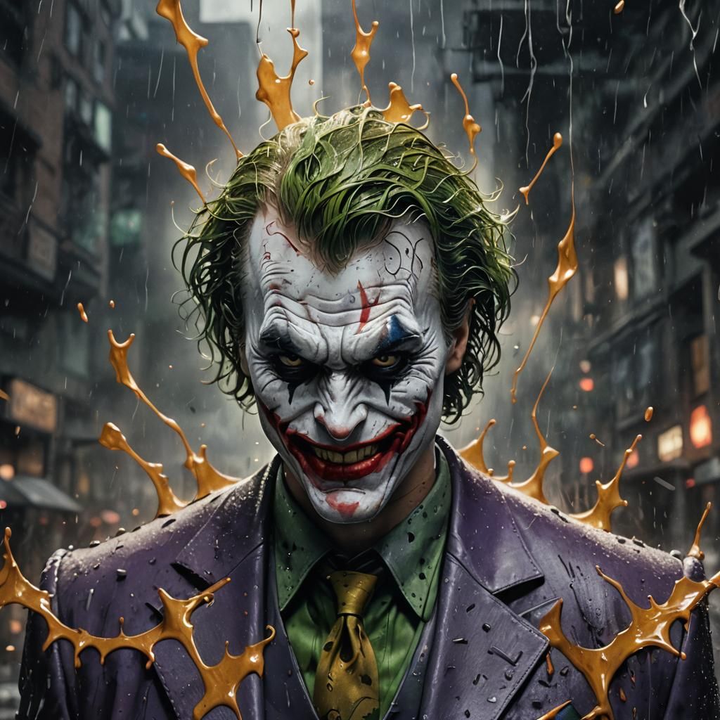 Joker's Melting Face Reveals Batman: Detailed Matte Painting