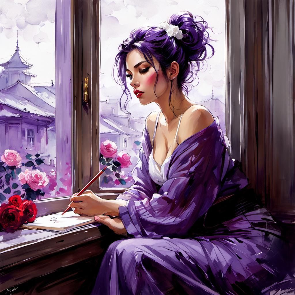 Maki Zenin Watercolor Sketch by Pino Daeni