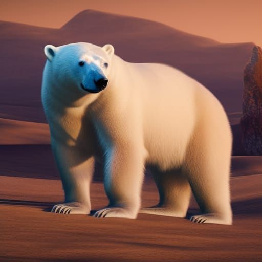 Polar bear in the Desert