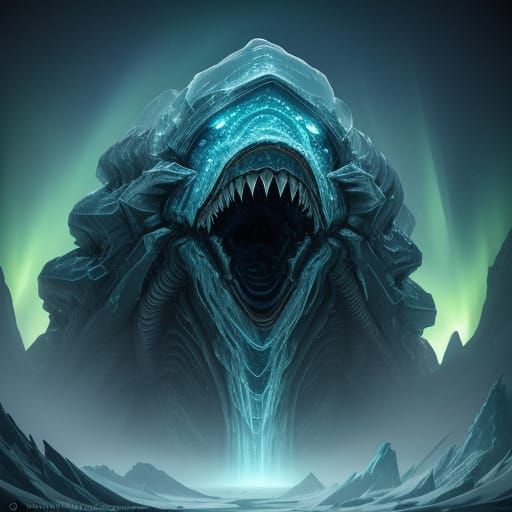 Colossal Leviathan in Ethereal Ice Scales