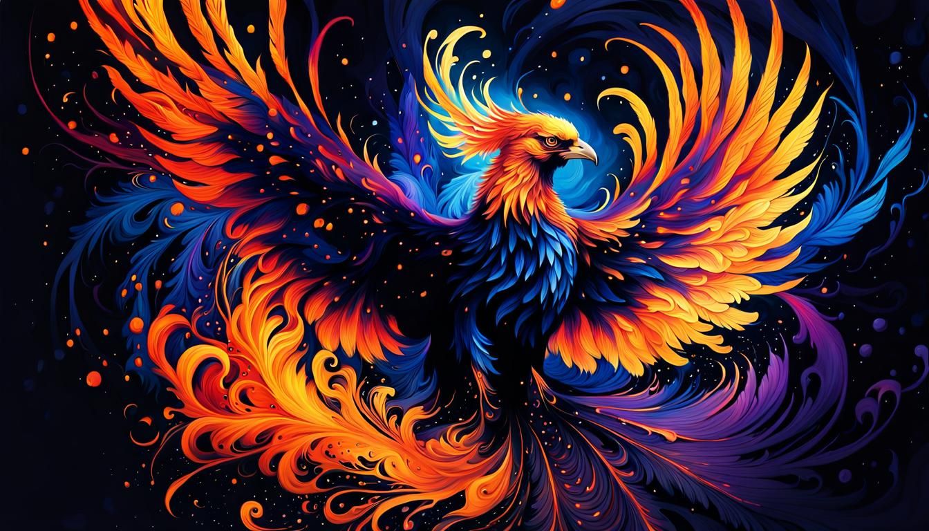 Phoenix Rising: Ink Art in HDR