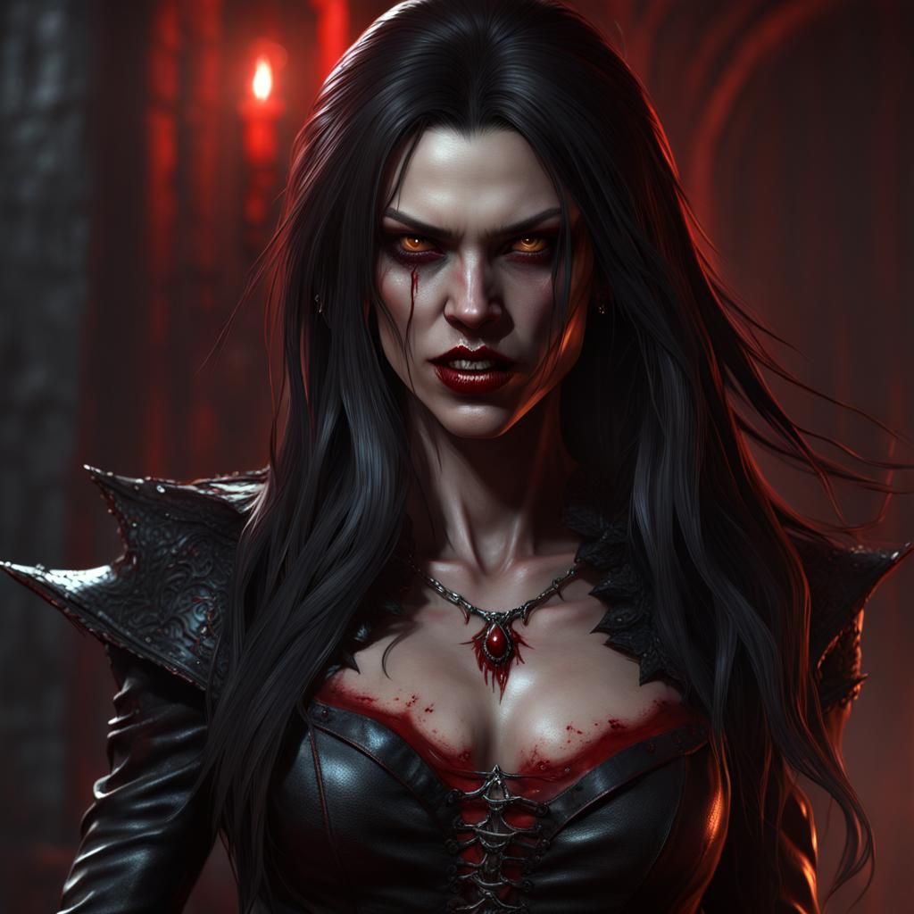 Vampire Princess in Dark Fantasy Concept Art