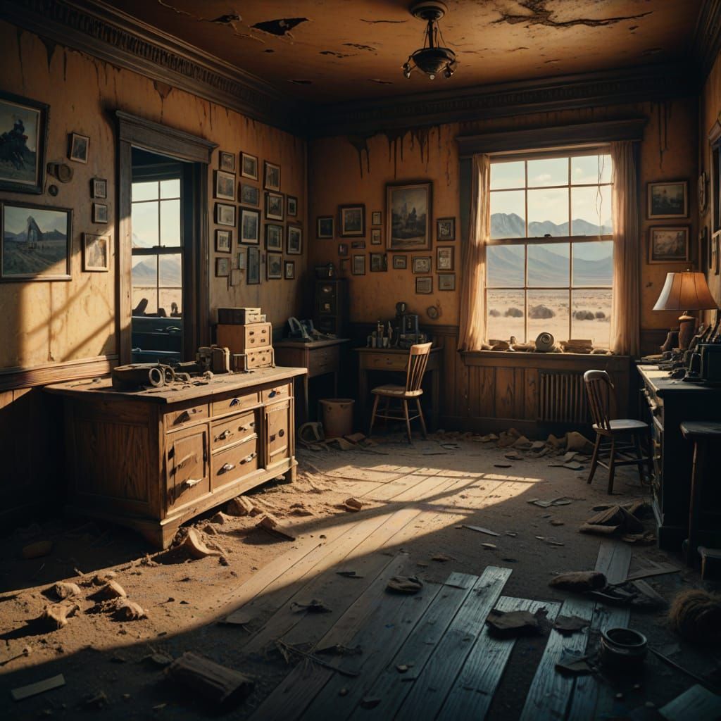 Ghost Town Saloon Cinematic Film Still