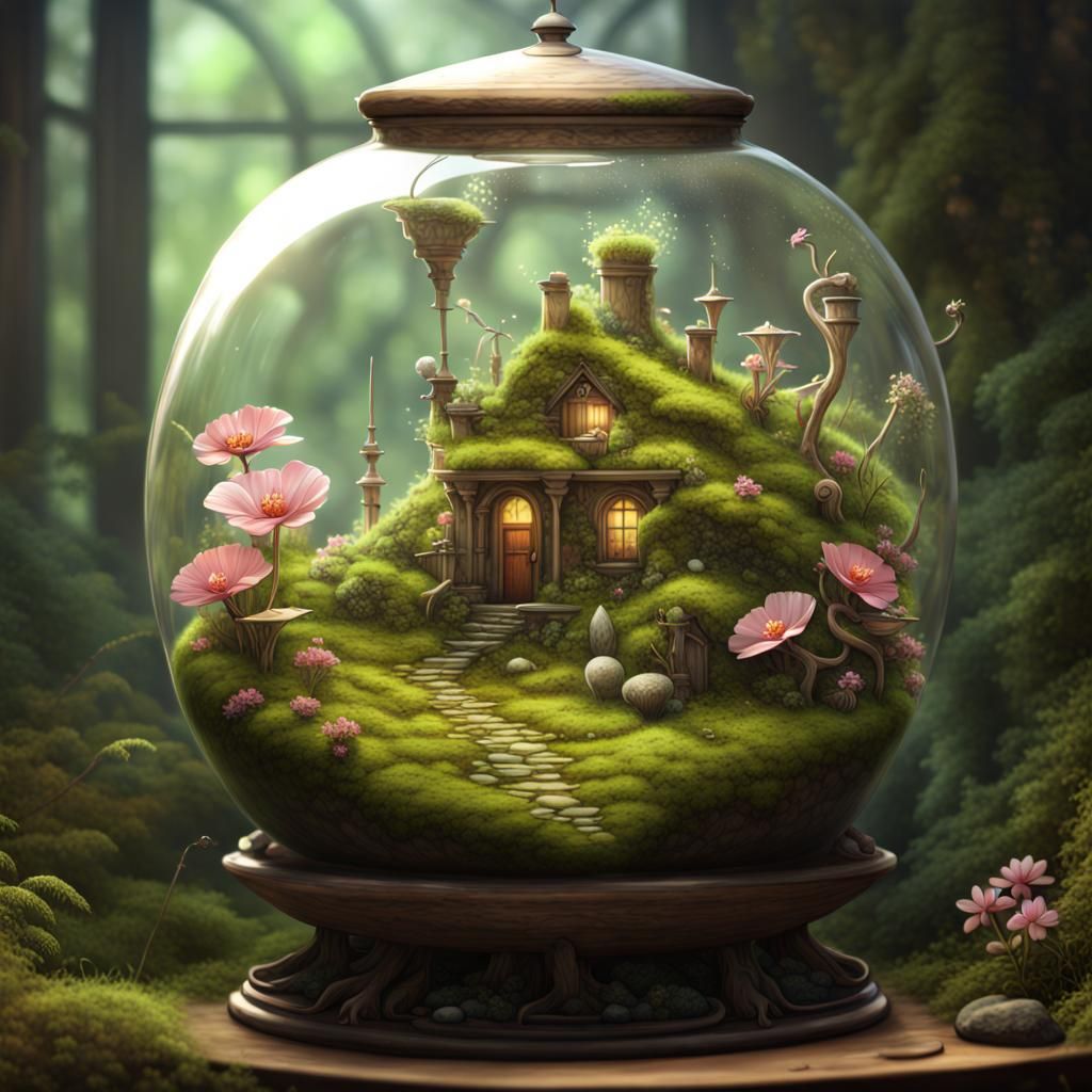 Cozy Terrarium: Fantastical Digital Art