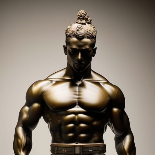 Powerful Marble Statue Art, Highly Detailed