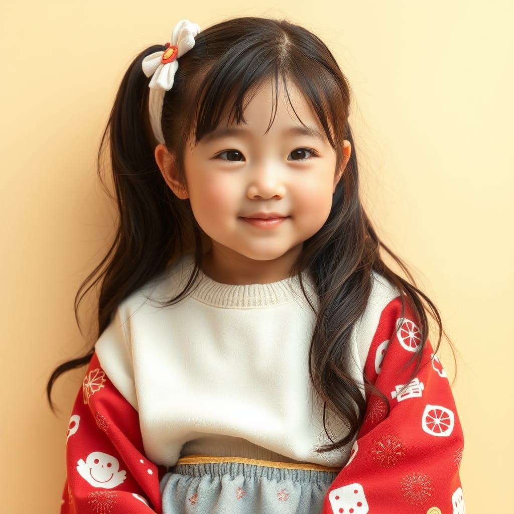 Chubby Cute Japanese Girl Portrait