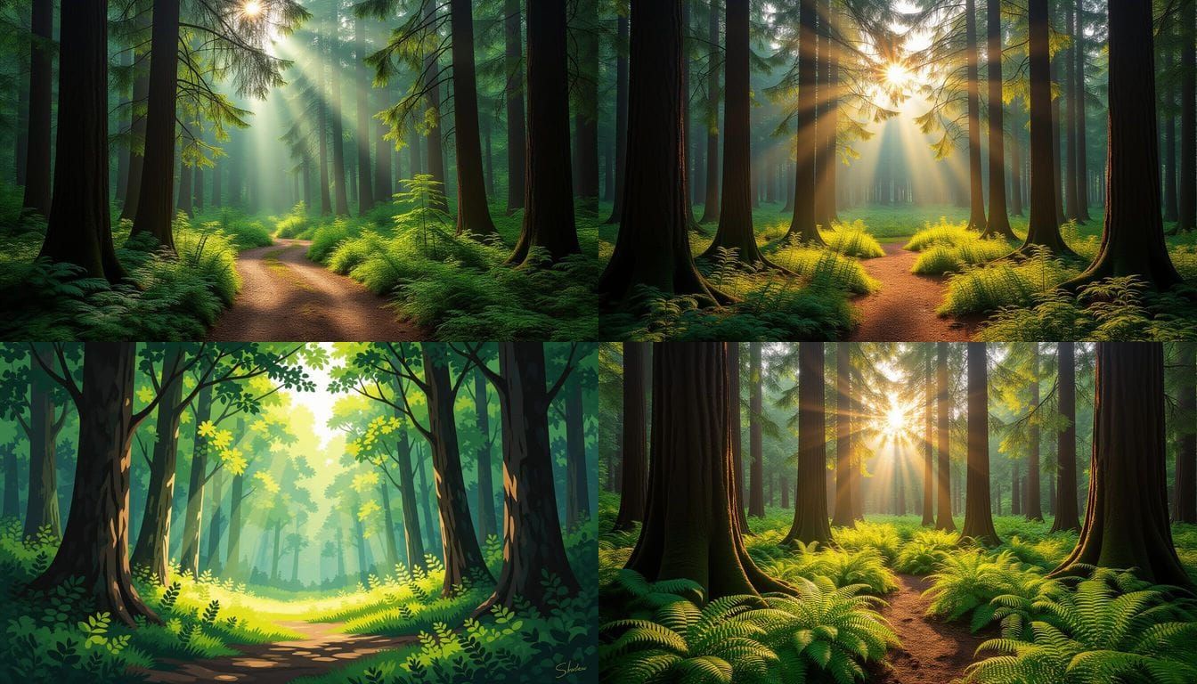 Realistic Forest Opening in Photographic Style