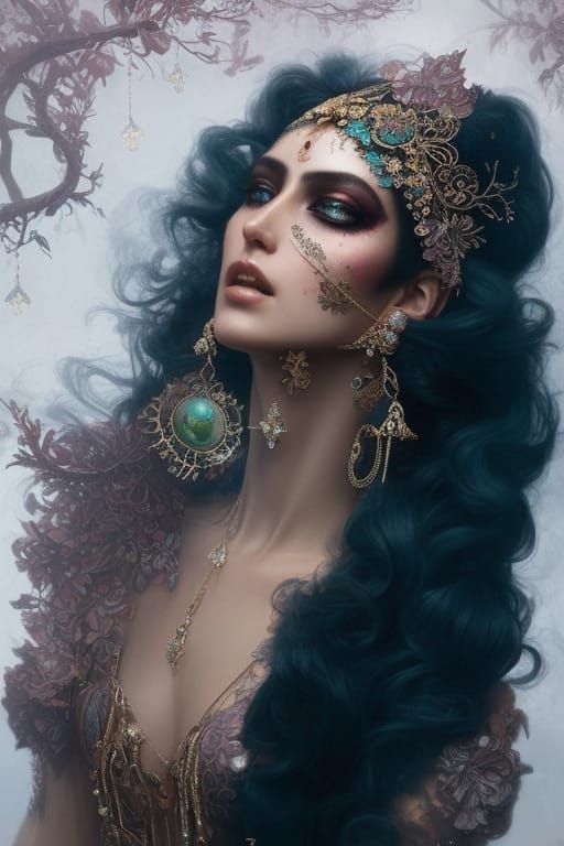 Encanto Goddess Portrait in Hyperdetailed Fantasy Art