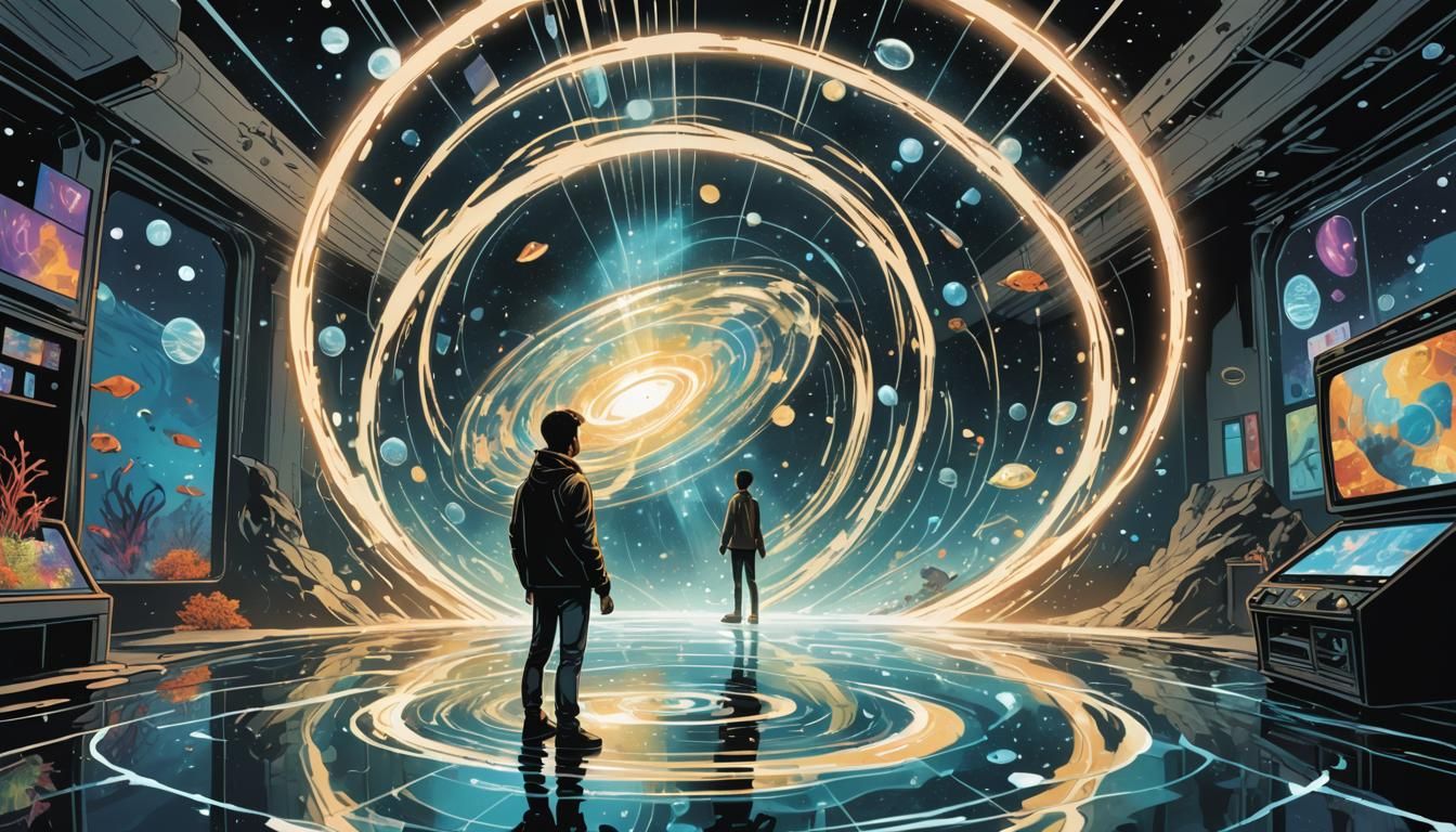 Quantum Portal in Comic Book Style