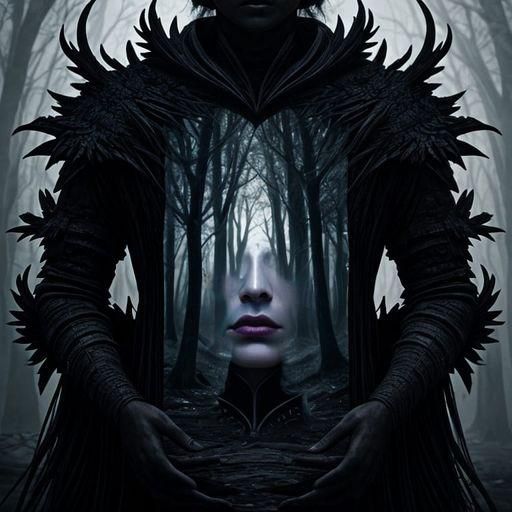 Raven Princess and Black Queen Fantasy Art