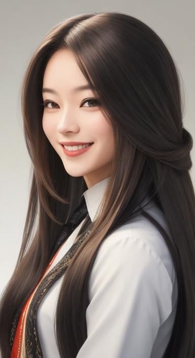 Young woman with a big smile