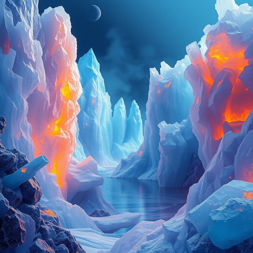 Ethereal Frostlands in a Concept Artist's Dream