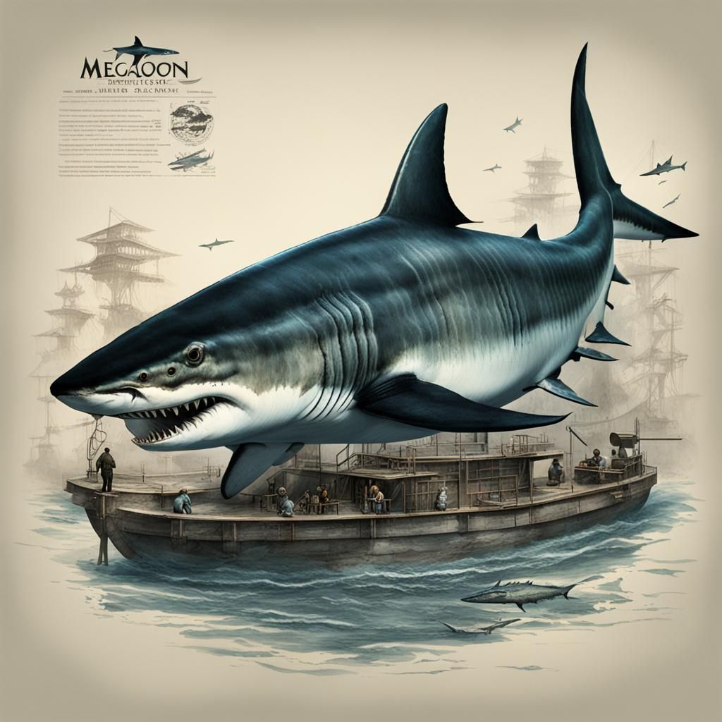 Megalodon: Extinct Giant Shark in Digital Art