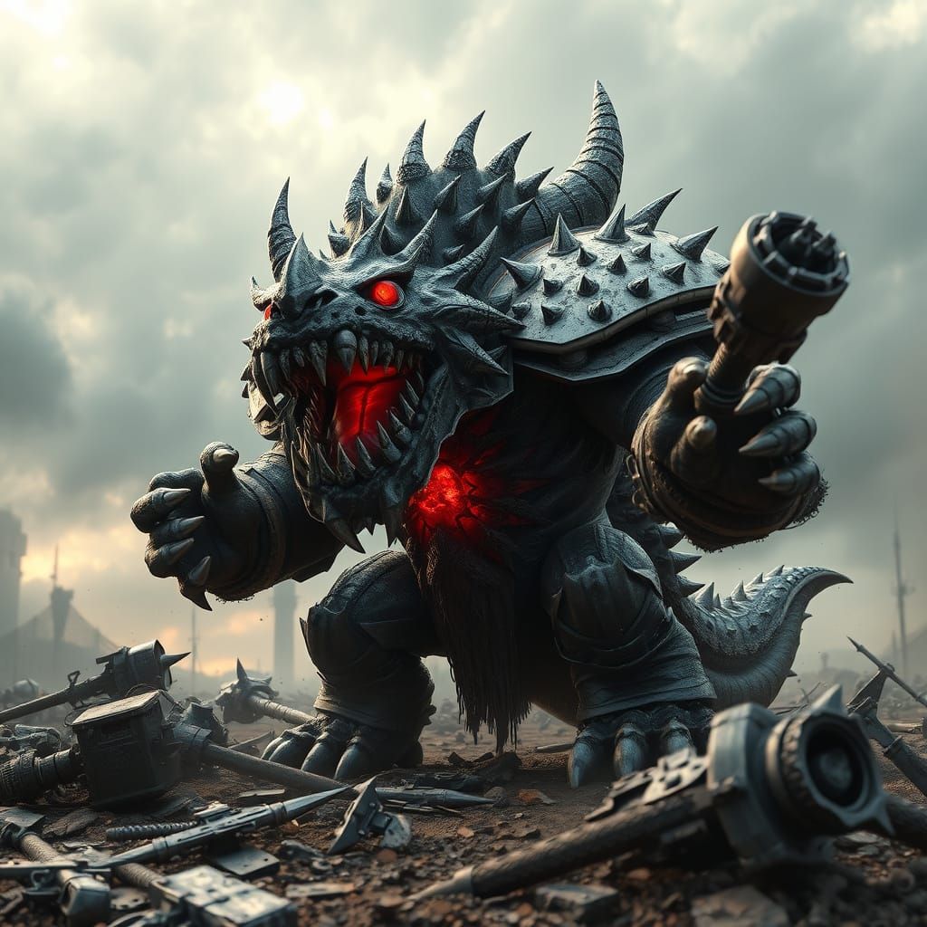 Monstrous War Beast in Funko Pop Style