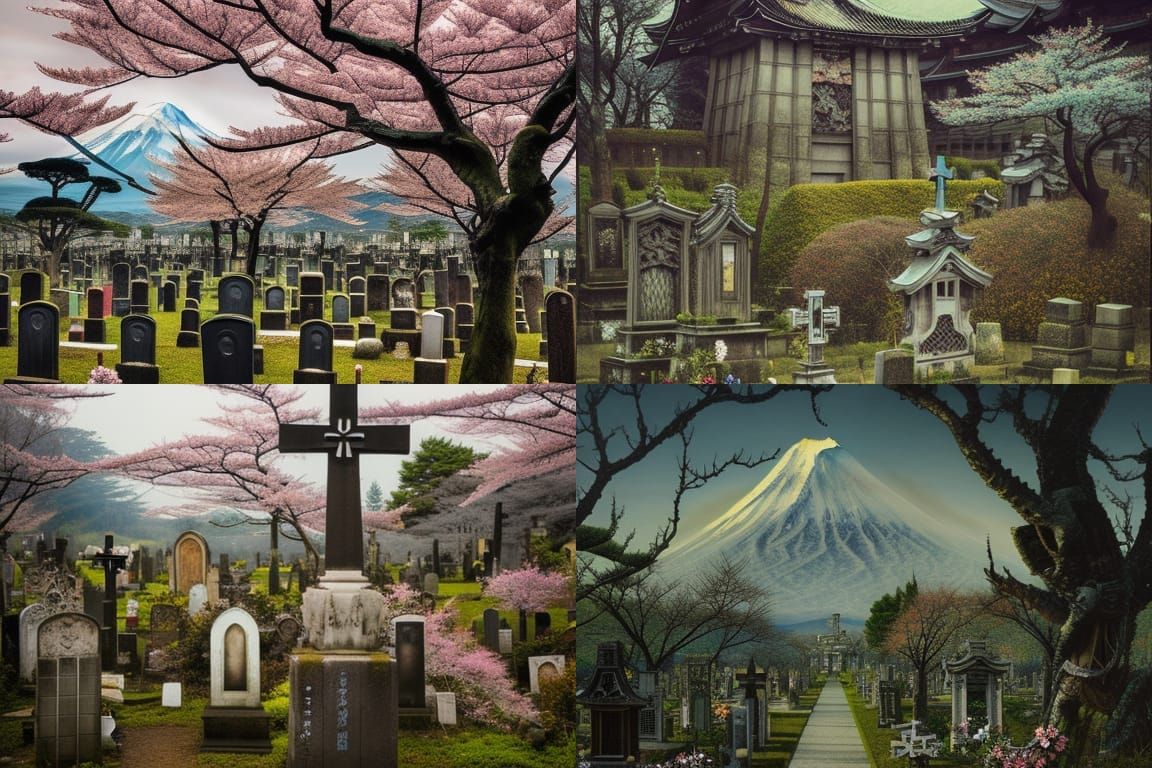 Cemetery near Mt. Fuji