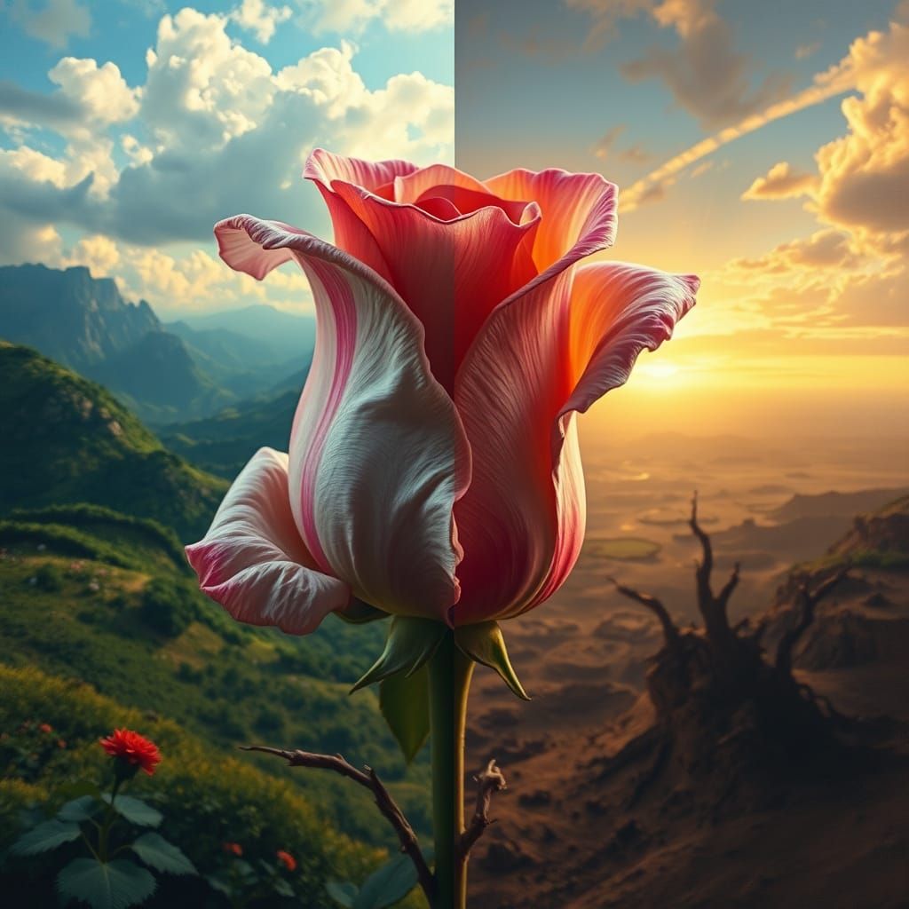 Rose of Two Worlds in Digital Matte Painting
