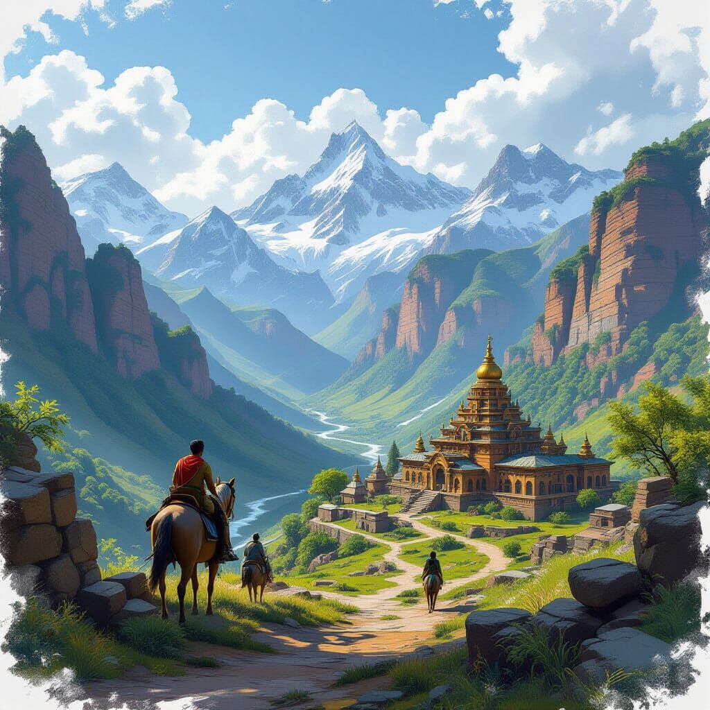 Siddhalaya Valley Detailed Matte Painting