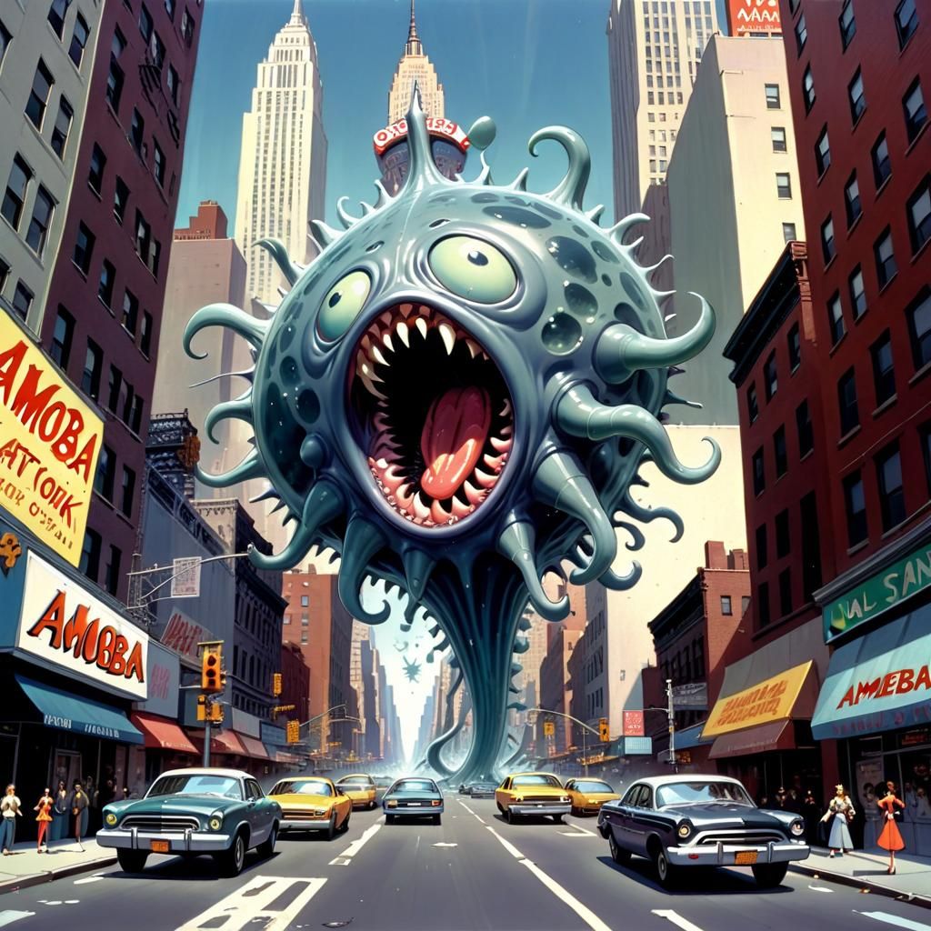 Giant Amoeba Attacks New York: Concept Art