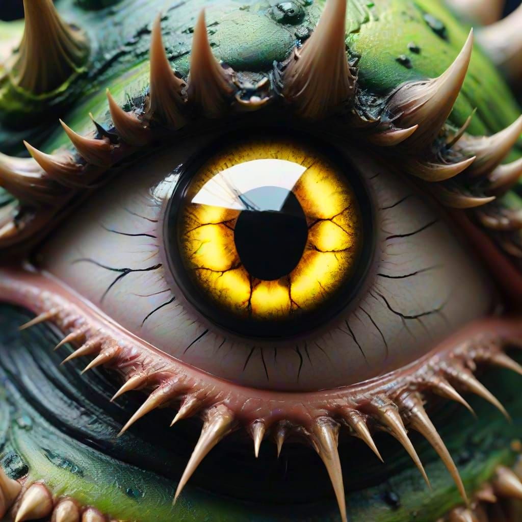Eye of a beautiful nurgle demoness