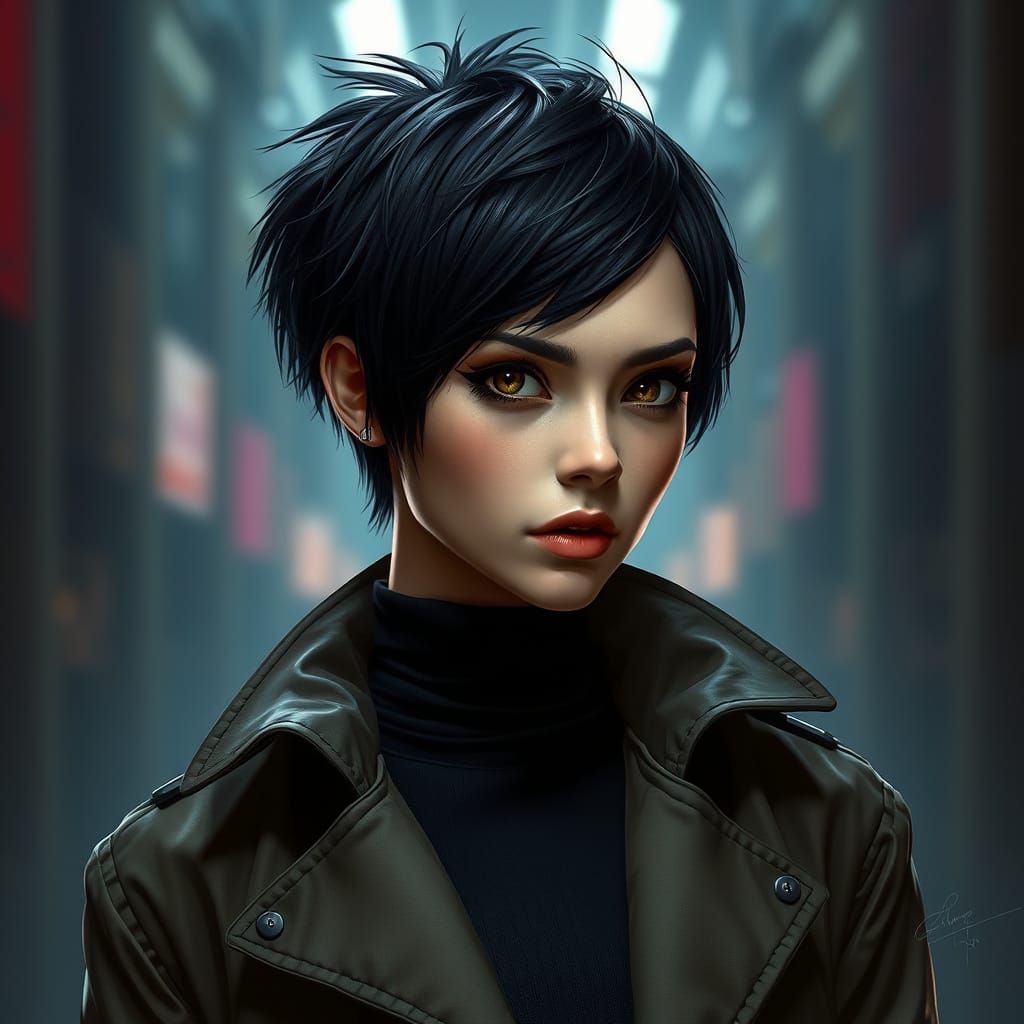 Stealthy Spy Girl Exudes Cool in Concept Art Style