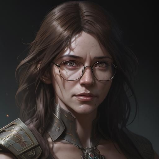 Man with Glasses in Hell, Artstation Concept Art