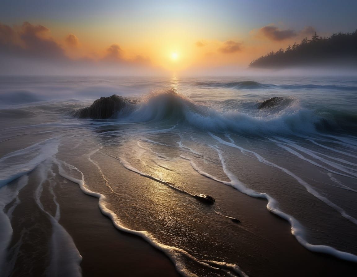 Terran bay at sunrise 2