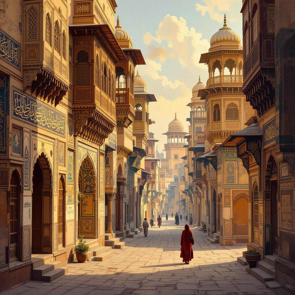 Mughal Empire Streets: Ancient Art and Architecture