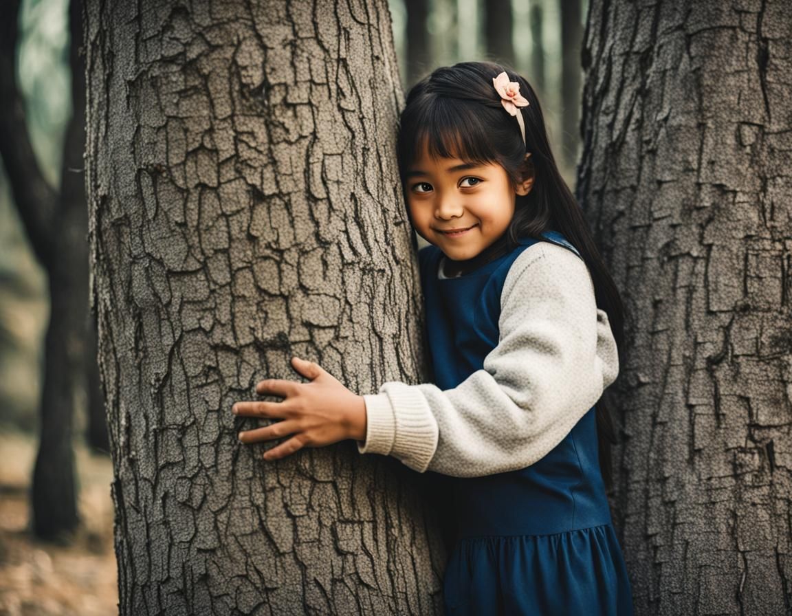 Girl Hugs a Tree: Nature and Childhood