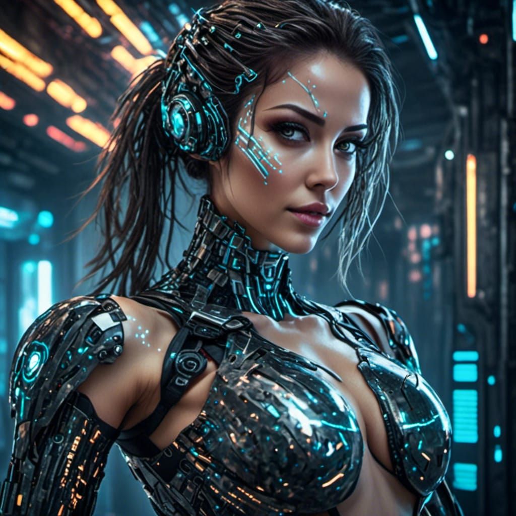 Smoky Alluring Woman Portrait