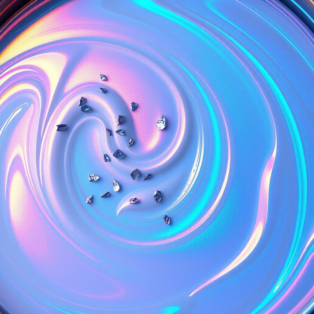 Vibrant Magnetic Swirls in a Futuristic Bowl