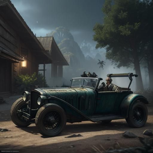 Epic Automoto Concept Art in 3D Cinematic Style