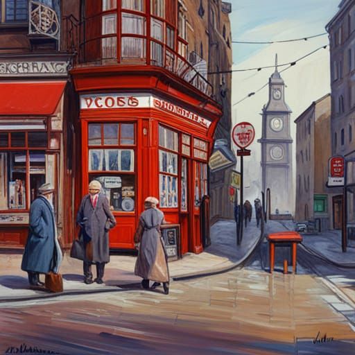 Elegant Portrait in the Style of Hector McDonnell