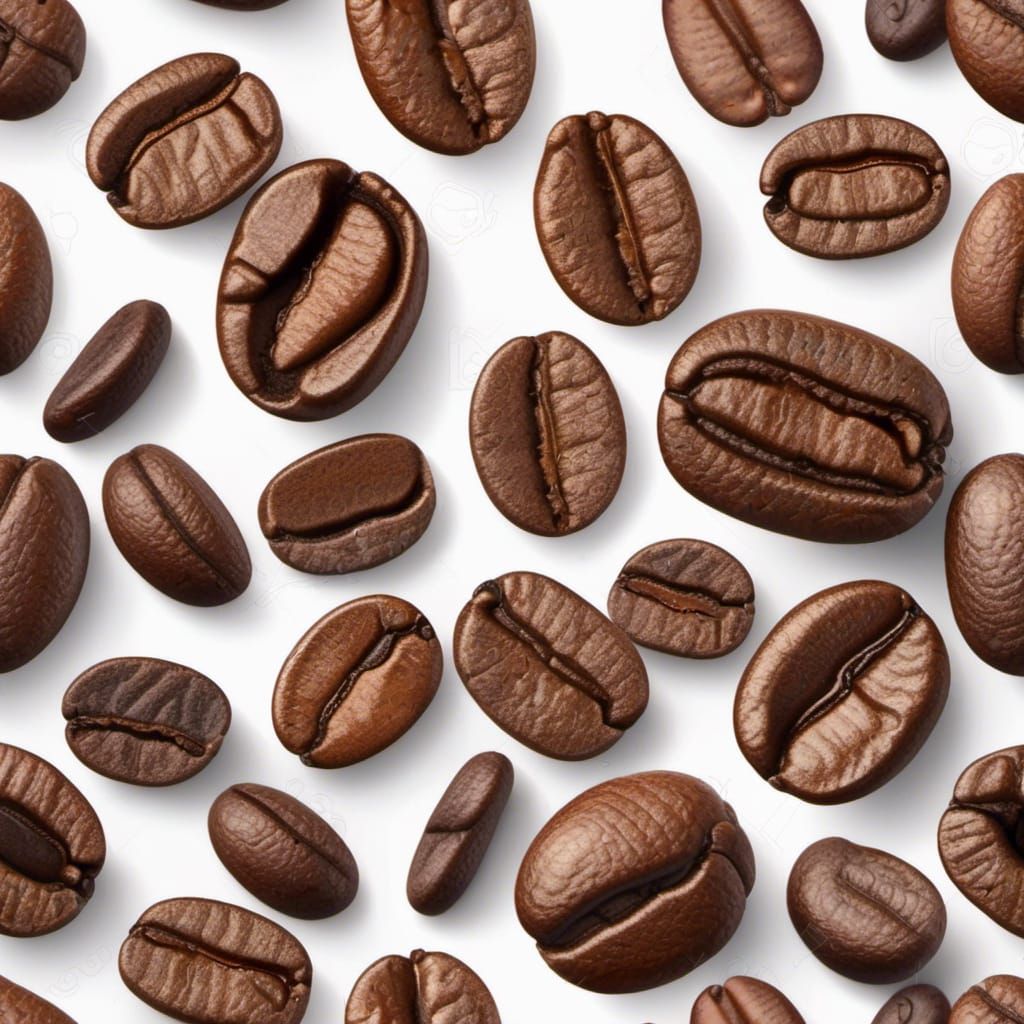 Coffee Beans Close-Up in Photorealistic Style