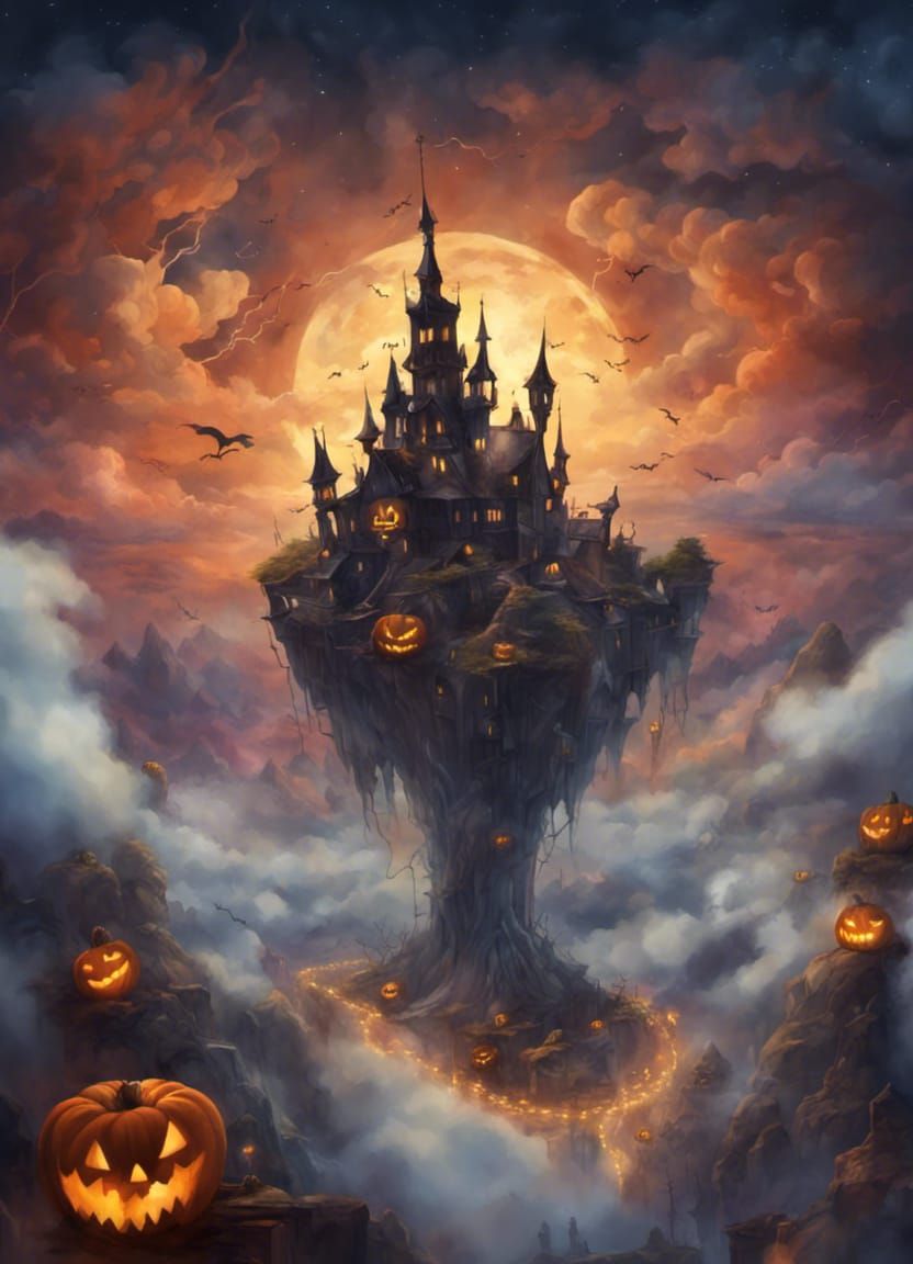 Halloween town in the Clouds