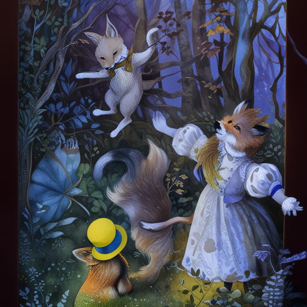 A whimsical fairytale illustration