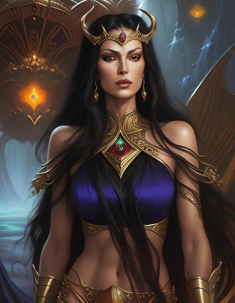 Glamorous Space Princess in Fantasy Magazine Cover Art