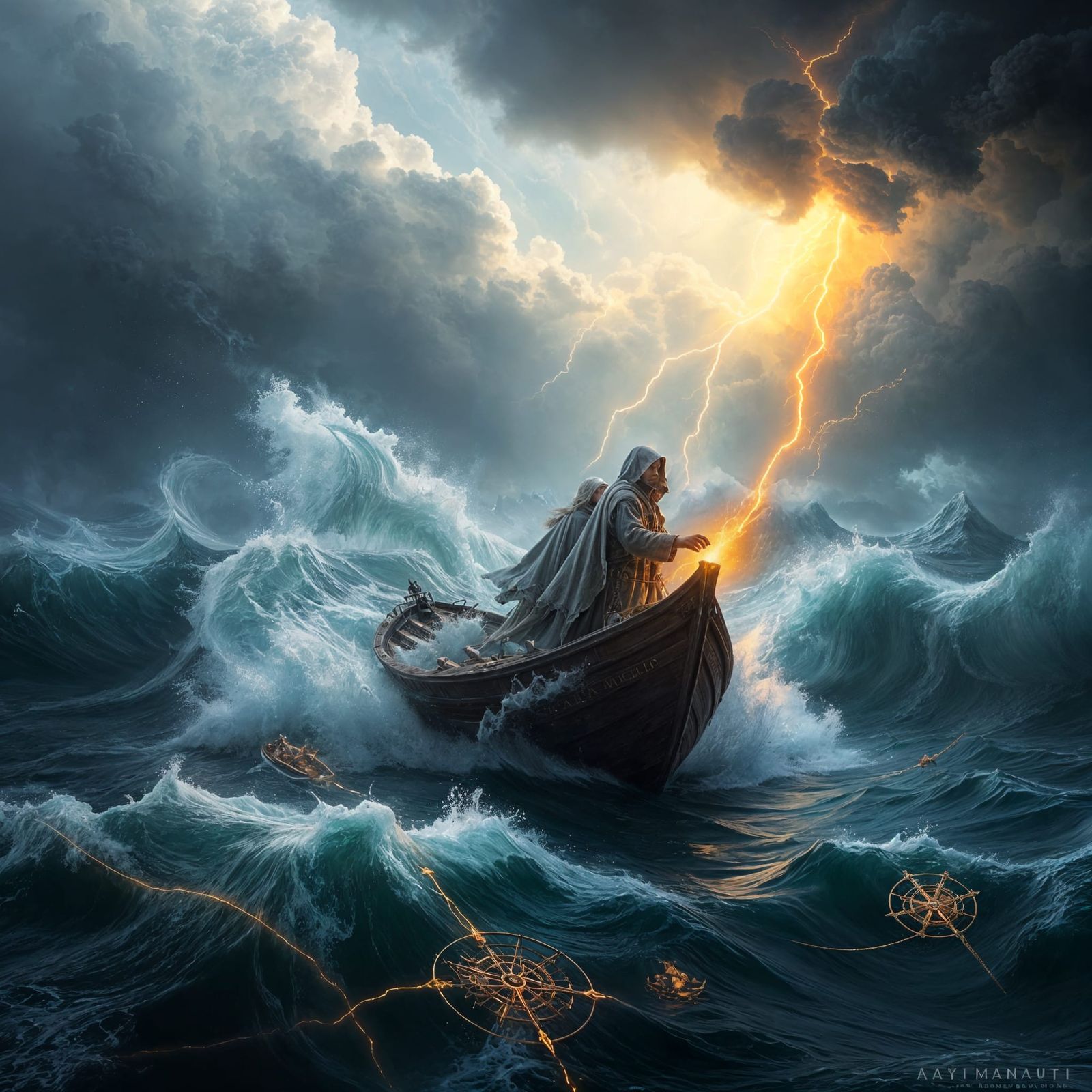 Majestic Stormy Seascape in Aivazovsky's Style