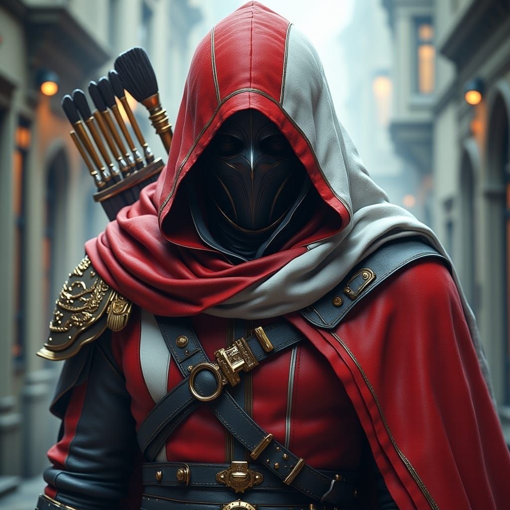 <lora:MJ6 RPG Flux:1.0> A RPG archer game character