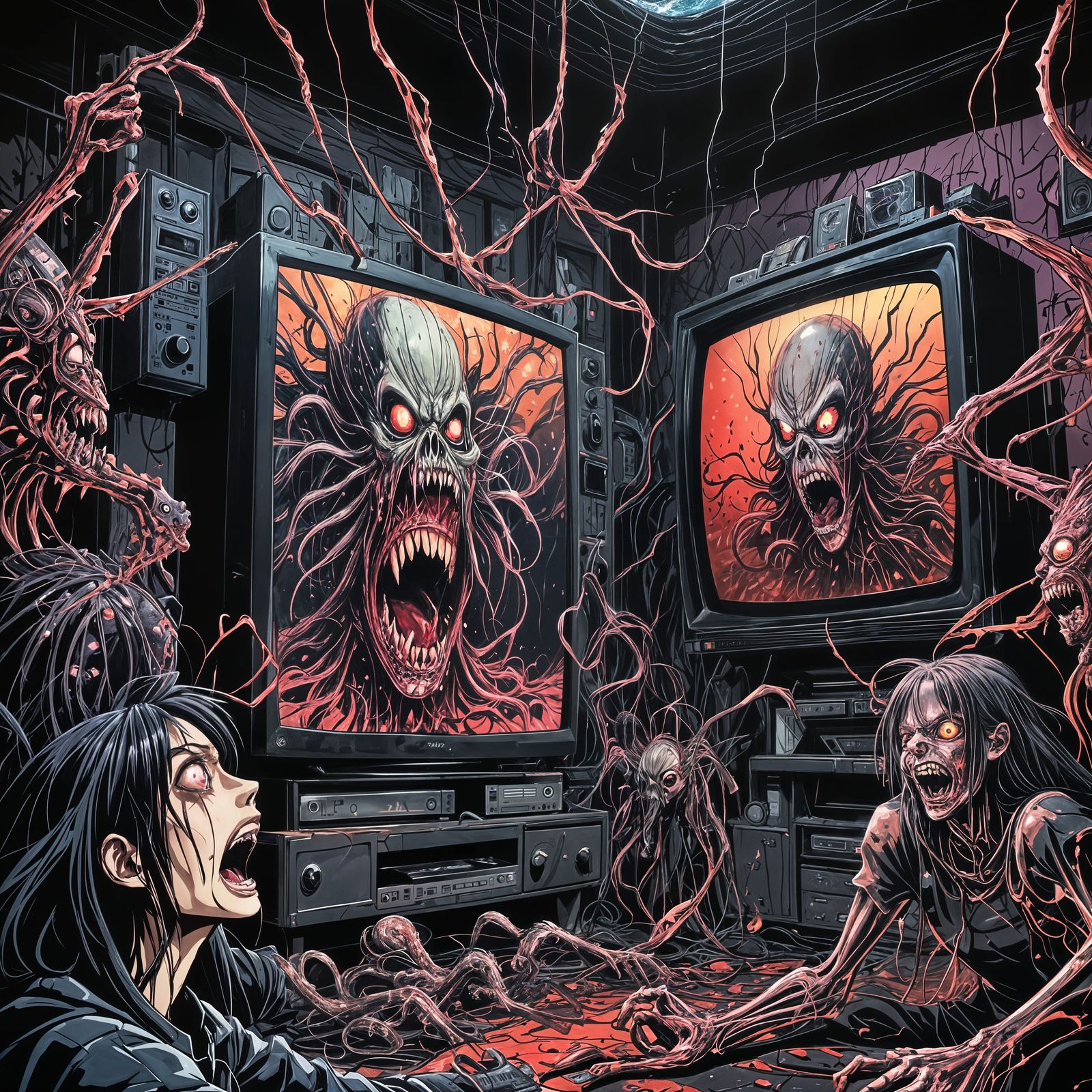 Anime Characters Emerge From TV