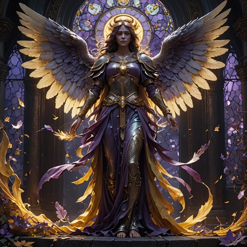 Ghostly Angel in Dark Fantasy Style