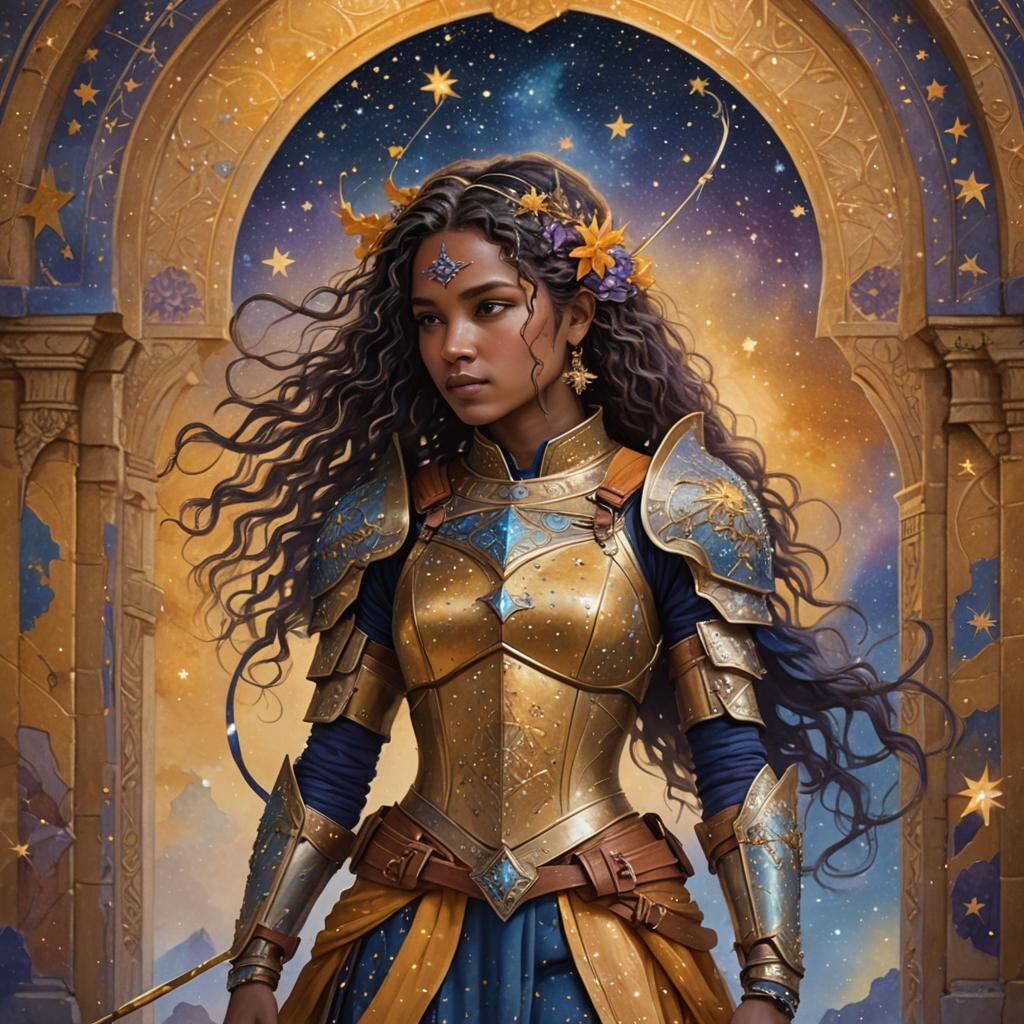 Celestial Sagittarius Portrait in Fantasy Style
