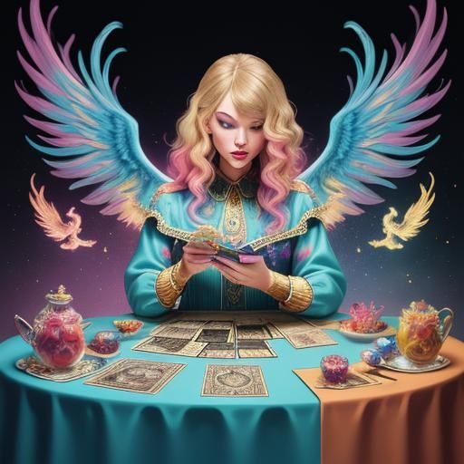 Taylor Swift and Phoenix in Candy Art Style