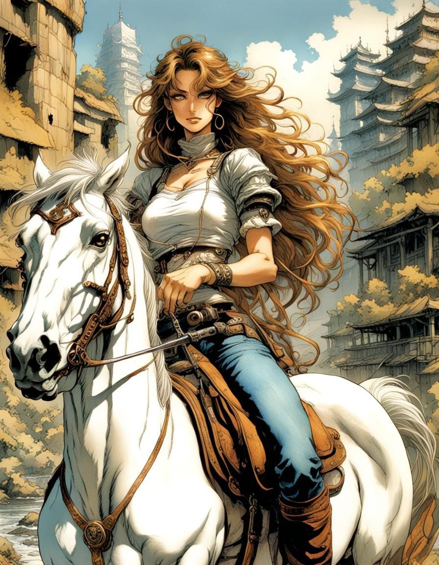 1980's video game by Katsuya Terada, Luis Royo  The characte...