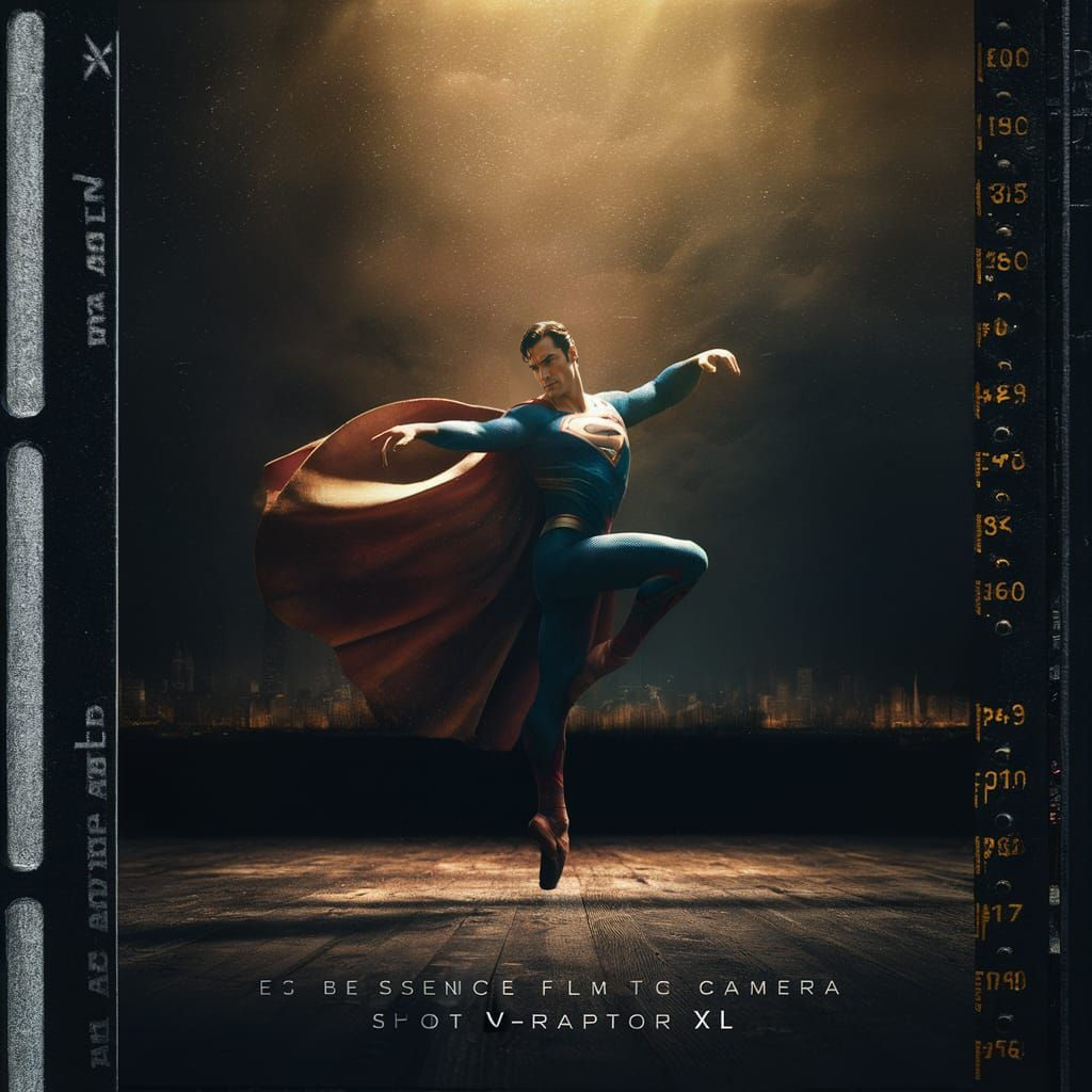 Superman Dances Under Golden City Lights