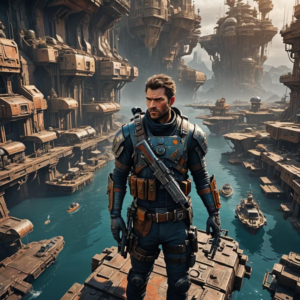 WaterWorld Smuggler in Sci-Fi Fantasy Universe