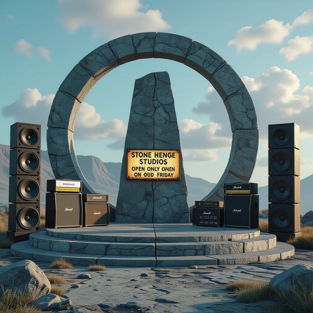 Futuristic Stone Circle Music Venue